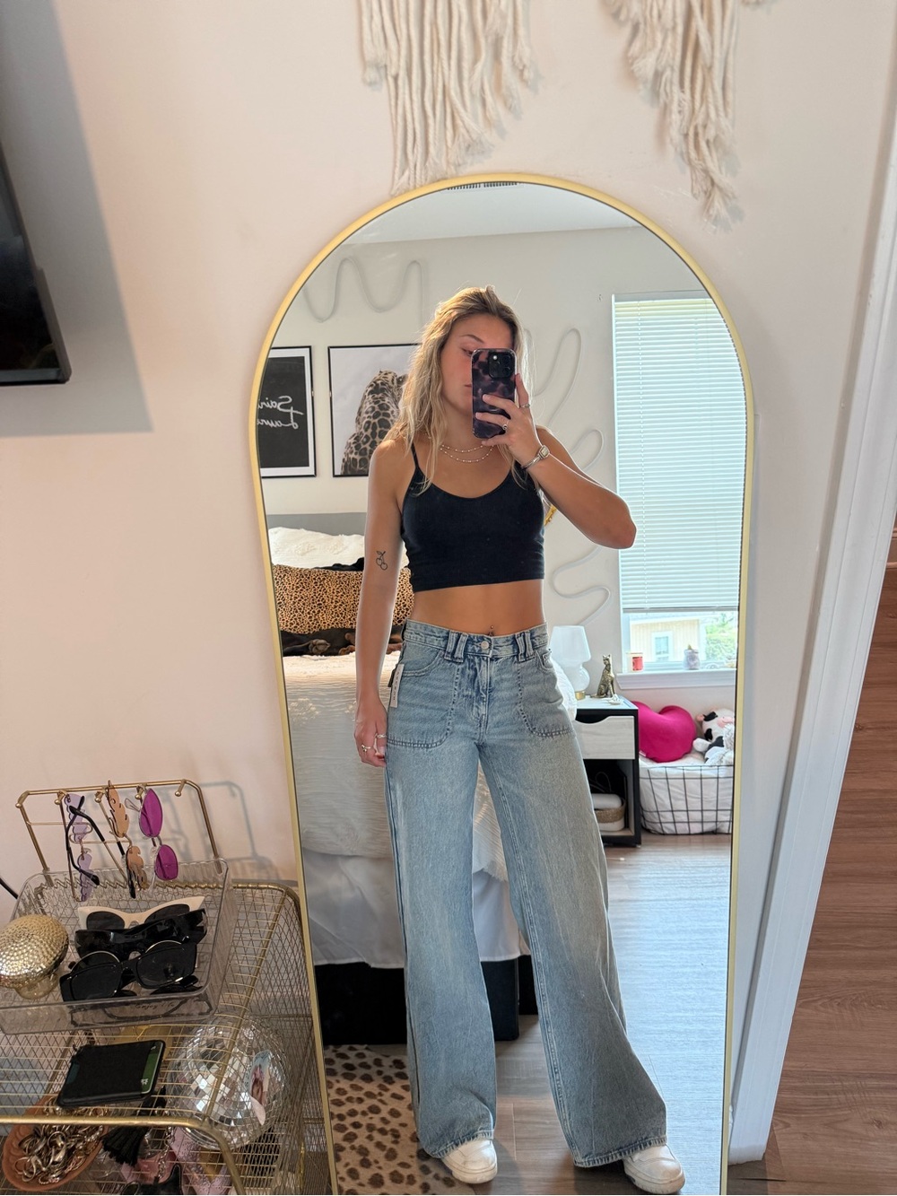 PacSun Light Blue High-Rise Wide Leg Jeans
